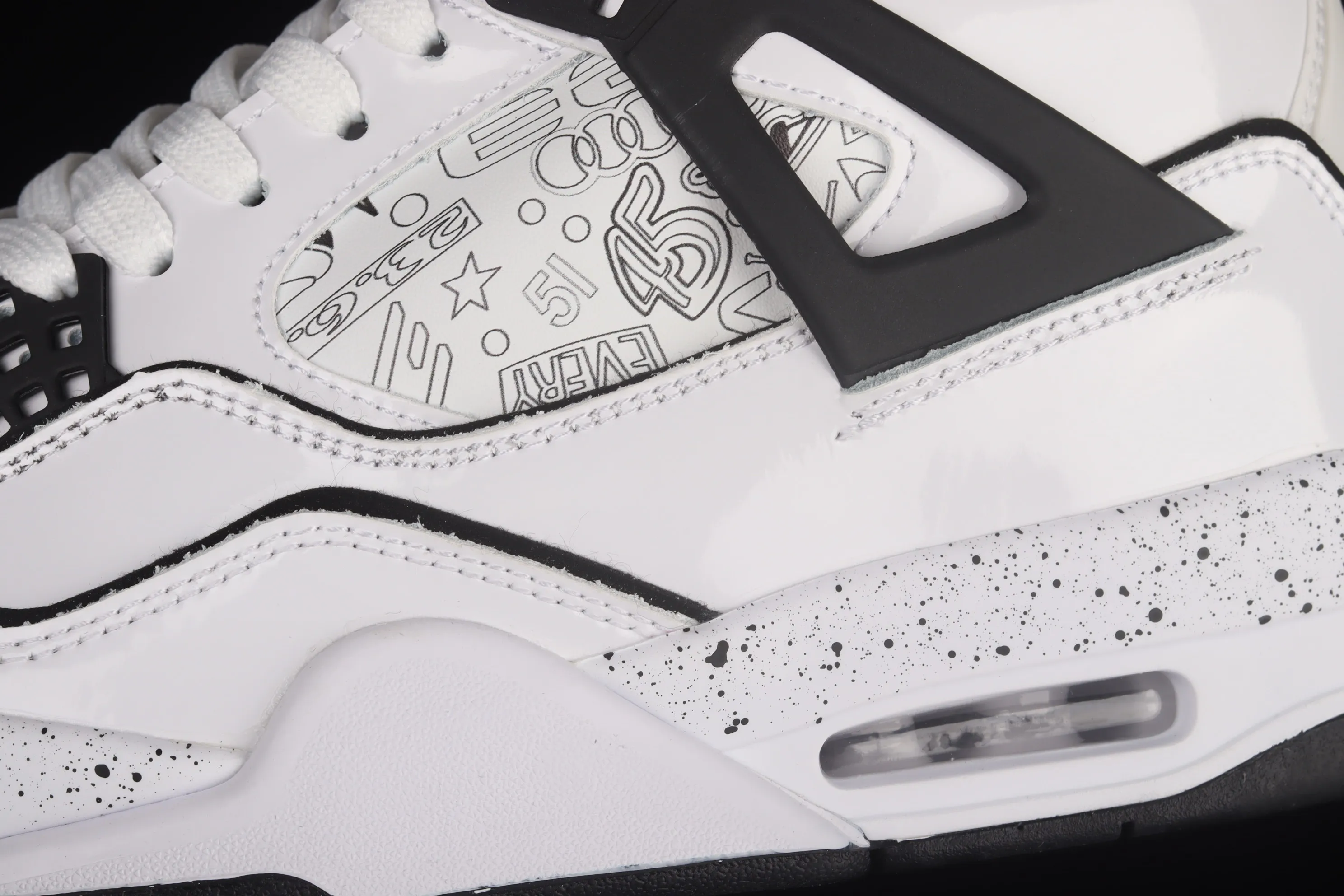 All categories Air Jordan Jordan series basketball shoes Air Jordan 4 Air Jordan 4 Retro GS "Light Smoke Grey" AJ4 Joe 4 Patent Leather Manuscript DC4101-100